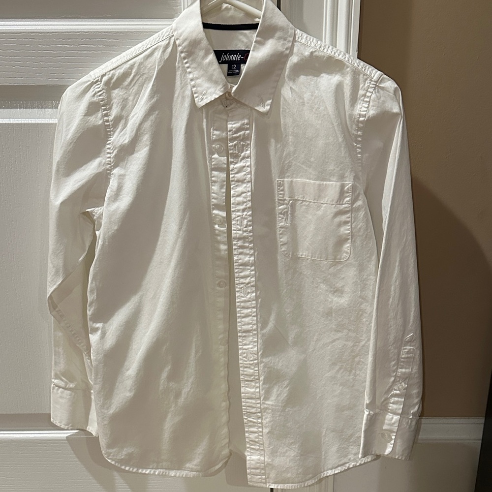 johnnie-O Boys White Button Down Shirt